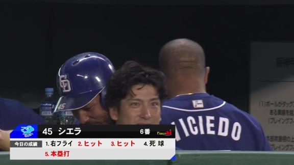 中日・シエラ「チームが勝った事の一員になれたことがとてもうれしい。こうして一軍でプレーするチャンスを与えてくれた球団に感謝したい」　来日初ホームラン含む3安打4出塁2打点の大暴れ！【動画】