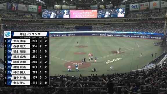 中日・松中信彦コーチ、「盛り塩ないやん！」と気づいてベンチ付近にも盛り塩を設置　球団広報によると現時点で盛り塩はビジター遠征には持参せず、ホーム開催試合では継続する方針