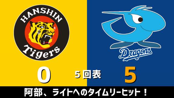 9月30日(水)　セ・リーグ公式戦「阪神vs.中日」　スコア速報