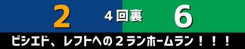 4月19日(火)　セ・リーグ公式戦「中日vs.ヤクルト」【試合結果、打席結果】　中日、4-12で敗戦…　投手陣が序盤からヤクルト打線につかまる…