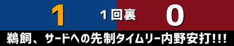 6月2日(木)　セ・パ交流戦「中日vs.楽天」【試合結果、打席結果】　中日、3-2で勝利！　1点差まで追い上げられるも逃げ切る！2カード連続勝ち越し！！！