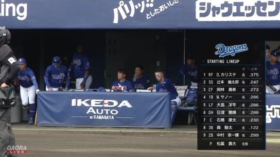 中日ドラゴンズ2軍、岡林勇希＆大島洋平で先制！！！