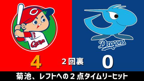 3月26日(金)　セ・リーグ開幕戦「広島vs.中日」【試合結果、打席結果】　中日、開幕戦は7-6で大逆転勝利！！！