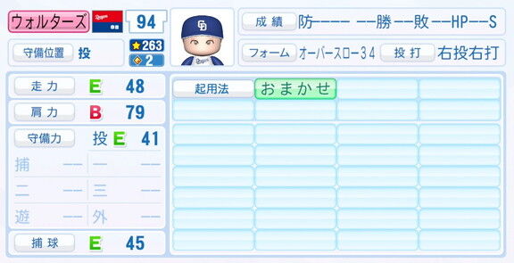 6月2日(月)『パワプロ2025』アップデート!!! 中日新助っ人・ウォルターズの選手能力査定・紹介文