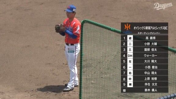 中日・石橋康太、レフト守備につく　中日ドラゴンズ2軍、スタメン発表！！！