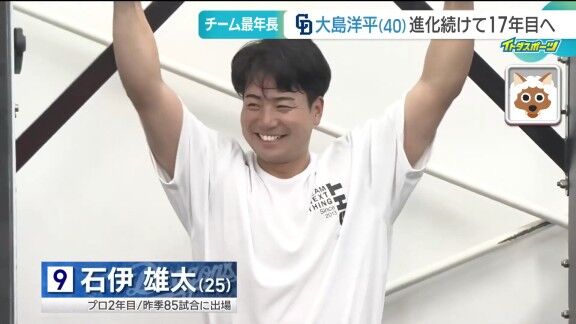 中日・石伊雄太、大島洋平のトレーニングの様子を見て感じたことが…