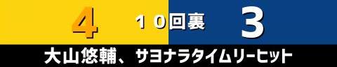 8月22日(火)　セ・リーグ公式戦「阪神vs.中日」【試合結果、打席結果】　中日、3-4で敗戦…　一時はリードを奪うも逃げ切れず、延長10回裏にサヨナラ負け…