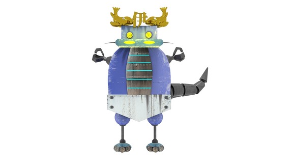 ロッテの交流戦挑発ポスターに登場した中日ロボット