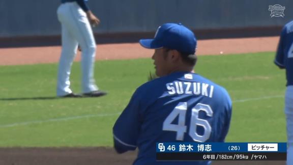 中日・鈴木博志投手、6回途中までノーヒットの好投を見せる