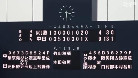 実況「これは素晴らしいプレー！！！」　中日ドラフト5位・星野真生、強烈な打球を捕球し…【動画】