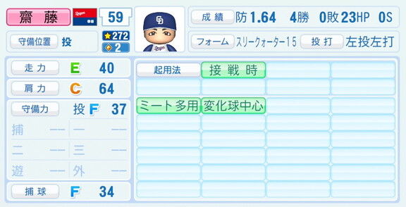 中日・齋藤綱記、『パワプロ2026』9月10日(木)アップデートでの選手能力査定は…？