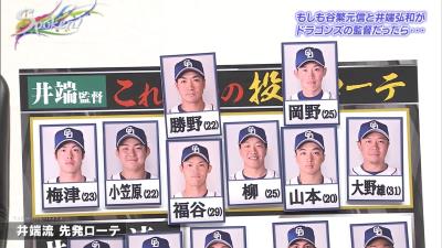 もしも井端弘和さんが中日の監督だったら…開幕投手は梅津晃大！ 大野雄大は日曜日に固定！？　その理由とは…？