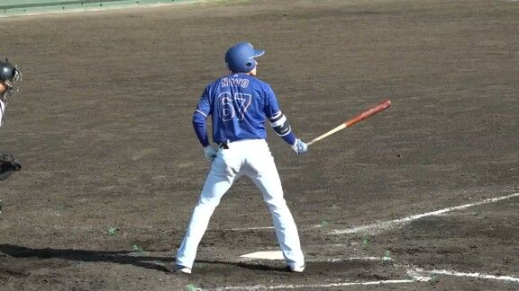 中日ドラフト4位・能戸輝夢、プロ初ヒット＆ツーベースヒットで2安打マルチヒット！！！