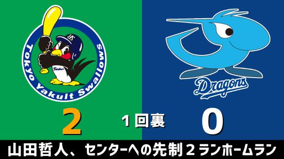 6月20日(土)　セ・リーグ公式戦「ヤクルトvs.中日」　スコア速報