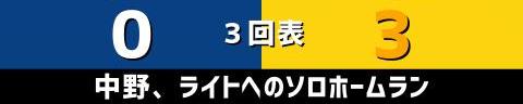 7月3日(日)　セ・リーグ公式戦「中日vs.阪神」【試合結果、打席結果】　中日、0-3で敗戦…　相手打線を上回る安打数を放ちながらも完封負け…