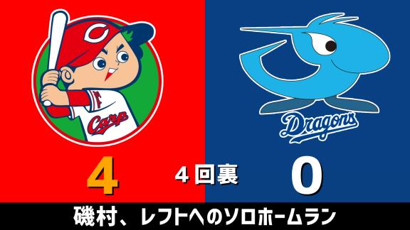 9月16日(水)　セ・リーグ公式戦「広島vs.中日」　スコア速報