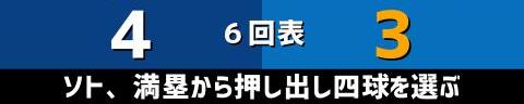 4月29日(土)　セ・リーグ公式戦「中日vs.DeNA」【試合結果、打席結果】　中日、4-7で敗戦…　2点リードの6回表に5失点で逆転負け…