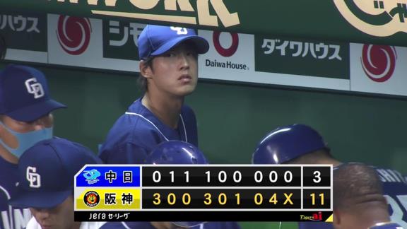 中日・梅津晃大、4回途中6失点…「コースを狙いすぎてボールが先行してしまい、ストライクを取りたい球が真ん中付近に集まってしまった…」【投球結果】