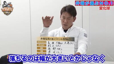 井端弘和さんが選ぶ『プロ野球 ジャンル別No.1』　変化球部門1位として中日投手の名前を挙げる