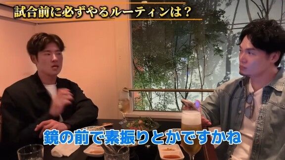 Q.試合前に必ずやるルーティンは？ → 中日・上林誠知が明かす