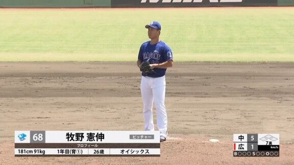 中日育成ドラフト1位・牧野憲伸、今日の登板結果