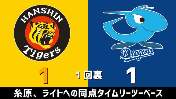 10月29日(木)　セ・リーグ公式戦「阪神vs.中日」　スコア速報