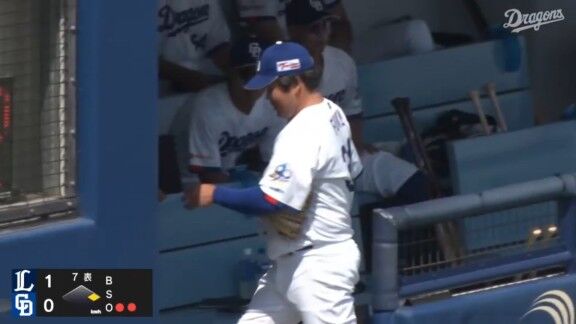 中日・福敬登が打球直撃負傷降板 → 高橋幸佑が緊急登板で無失点