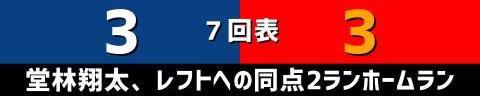 8月11日(金)　セ・リーグ公式戦「中日vs.広島」【試合結果、打席結果】　中日、3-3で引き分け　サヨナラ勝ちを決めきれず、延長12回引き分けに