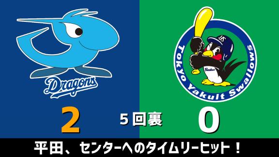 9月22日(火)　セ・リーグ公式戦「中日vs.ヤクルト」　スコア速報