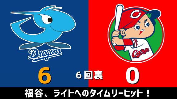 9月3日(木)　セ・リーグ公式戦「中日vs.広島」　スコア速報