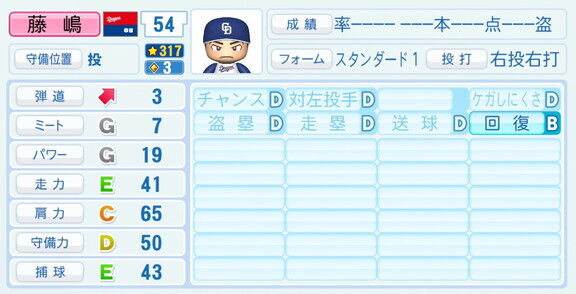 中日・藤嶋健人、『パワプロ2026』8月20日(木)アップデートでの選手能力査定は…？