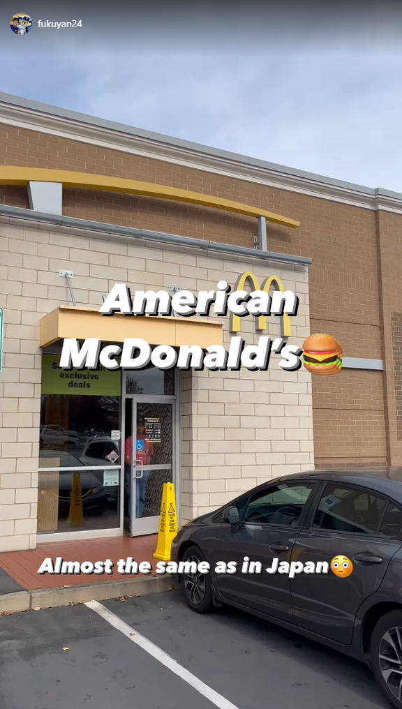 中日・福谷浩司投手、アメリカのマクドナルドを訪れる