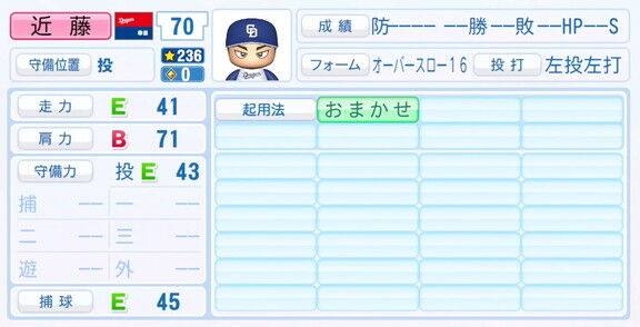 中日・近藤廉、9月25日(木)『パワプロ2025』アップデートでの選手能力査定