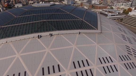 中日本拠地・ナゴヤドームの点検作業が行われる　貴重なナゴヤドーム屋根の接近映像が公開【動画】