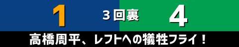 7月2日(金)　セ・リーグ公式戦「中日vs.ヤクルト」【試合結果、打席結果】　中日、3-9で敗戦…　序盤から毎回失点を許し、中盤に一気に突き放される…