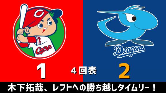 7月30日(木)　セ・リーグ公式戦「広島vs.中日」　スコア速報