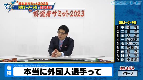 川上憲伸さん、中日開幕オーダーを予想　新助っ人・アキーノの活躍のために一番大事なものは「アキーノじゃなくて、アキーノの家族」