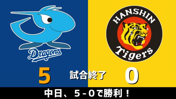 6月30日(火)　セ・リーグ公式戦「中日vs.阪神」　スコア速報