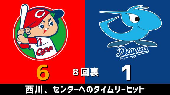 8月10日(月)　セ・リーグ公式戦「広島vs.中日」　スコア速報