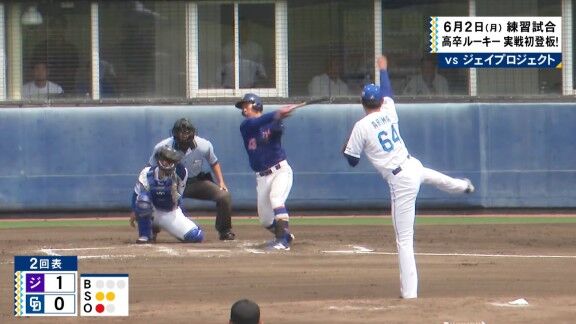中日ドラフト6位・有馬惠叶のプロ初登板ピッチング【動画】