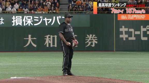 日テレ系プロ野球中継公式YouTubeチャンネルが『【まばたき厳禁】最高球速ランキング in東京ドーム2022』を公開！！！