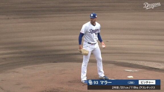 中日・マラー、4月24日(金) ファーム公式戦「中日vs.巨人」での登板結果