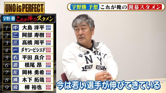 宇野勝さんが考える『俺の中日ドラゴンズ2021開幕スタメン』　ショートの選手は京田陽太選手ではなく…？【動画】