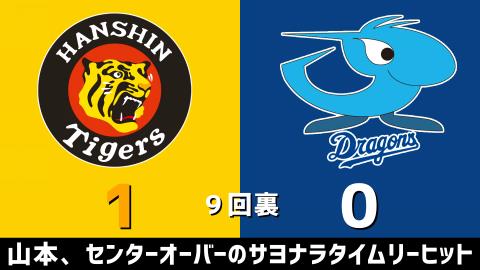 4月3日(土)　セ・リーグ公式戦「阪神vs.中日」【試合結果、打席結果】　中日、0-1でサヨナラ負け…