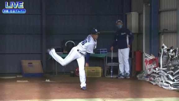 中日・松木平優太投手、あまりにも緊張感がありすぎるブルペン投球を行う