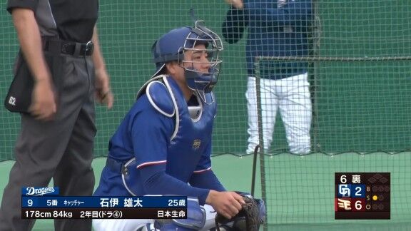 中日・飯山裕志2軍監督、石伊雄太の1軍再登録について言及する