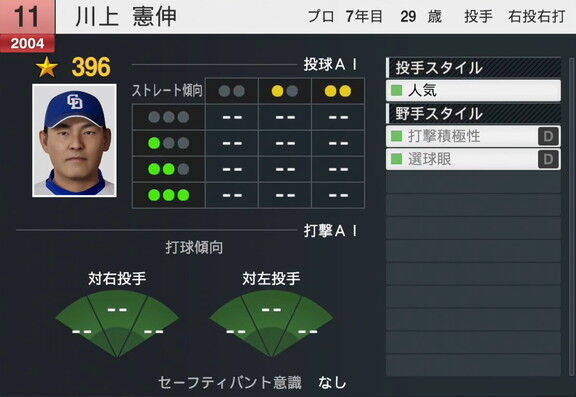 4月21日(月)に『プロスピ2025』アップデート!!! OB選手・川上憲伸さんの選手能力査定