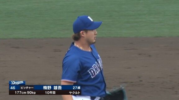 中日・梅野雄吾、好投を見せる！！！