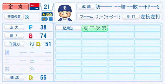 11月20日(木)『パワプロ2025』シーズン終了時点アップデート!!! 中日・金丸夢斗の最終的な選手能力査定