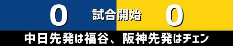 4月29日(木)　セ・リーグ公式戦「中日vs.阪神」【試合結果、打席結果】　中日、2-6で敗戦…チェン・ウェイン打ち崩せず、連勝は2でストップ